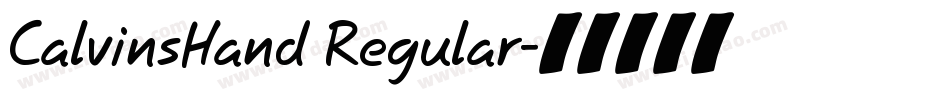 CalvinsHand Regular字体转换
